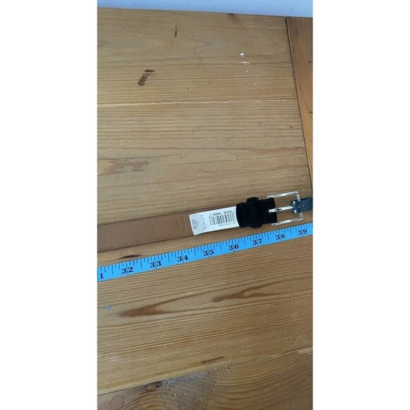 Lauren Ralph Lauren Genuine Leather Textured Size Large Women’s Belt Black - Picture 7 of 8